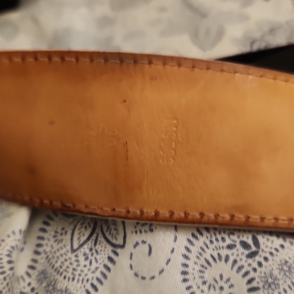 Louis Vuitton Beige Checkered Belt with Gold Logo Buckle 100 Original - Picture 4 of 9